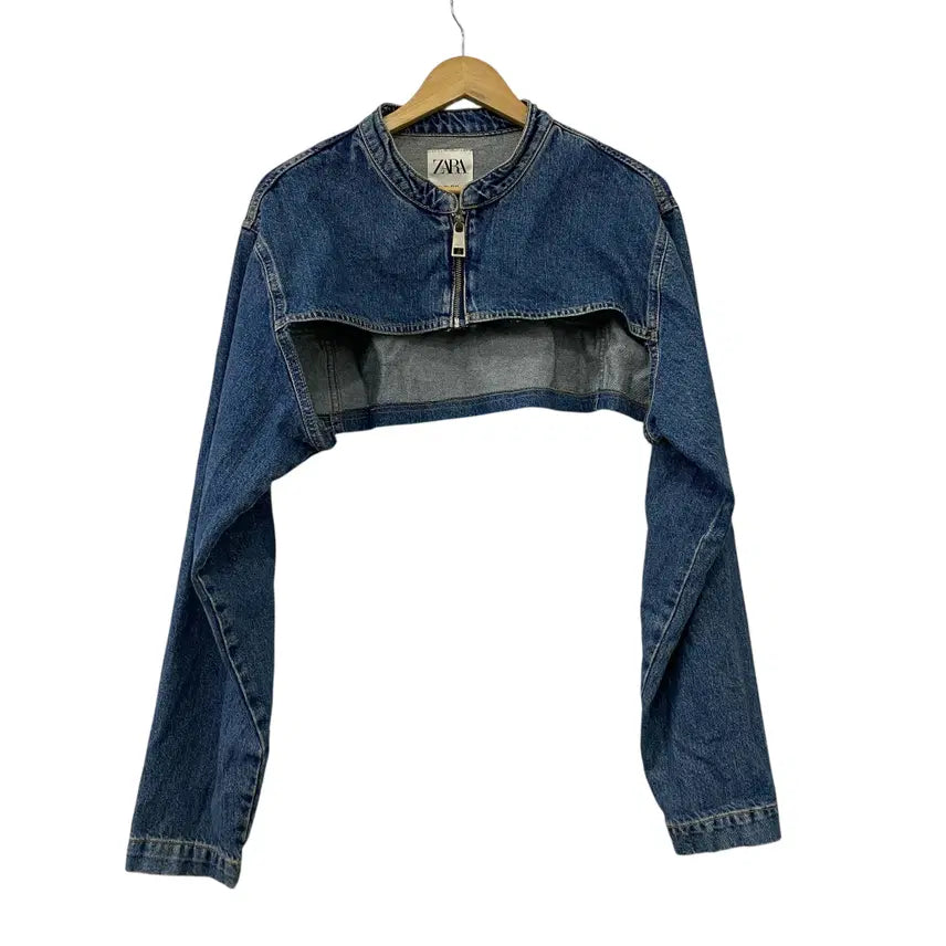 [SOLD OUT] 188. 여성용 자라 크롭 차이나 데님 자켓(L)