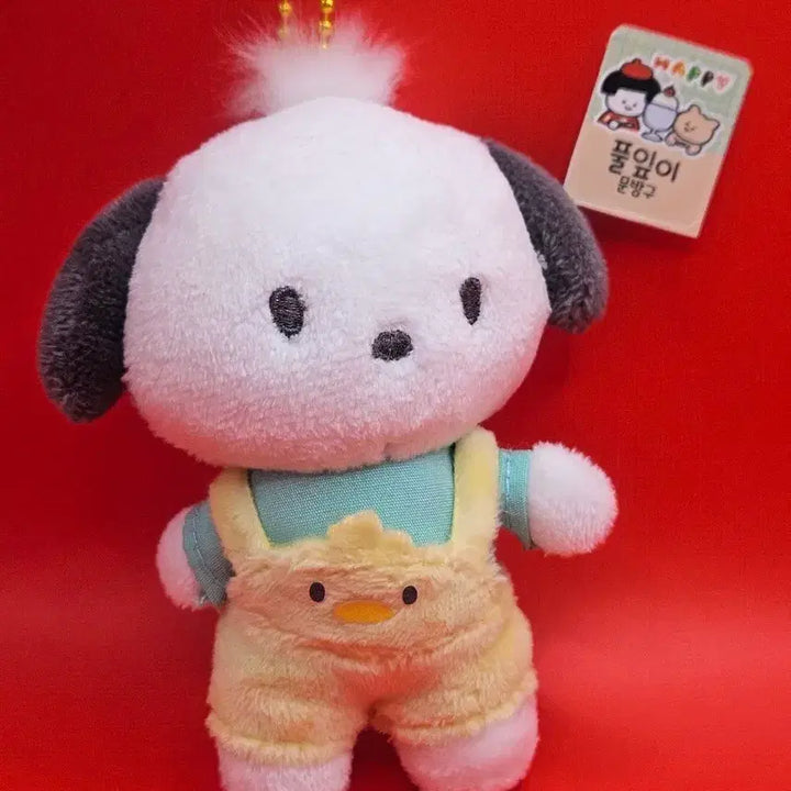 [BUNJANG] Sanrio Pochacco Overalls Keychain 10cm / 포차코 멜빵 바지 키링. 새상품. 산리오