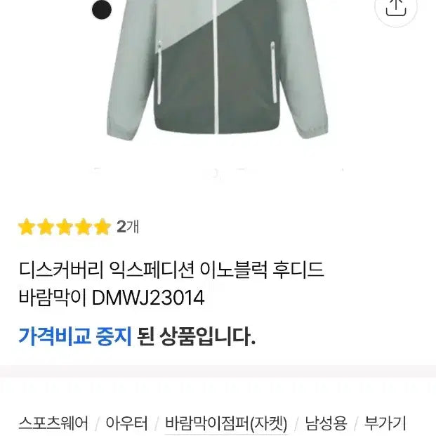 [SOLD OUT] 디스커버리 남성 이노블럭 후디드 바람막이