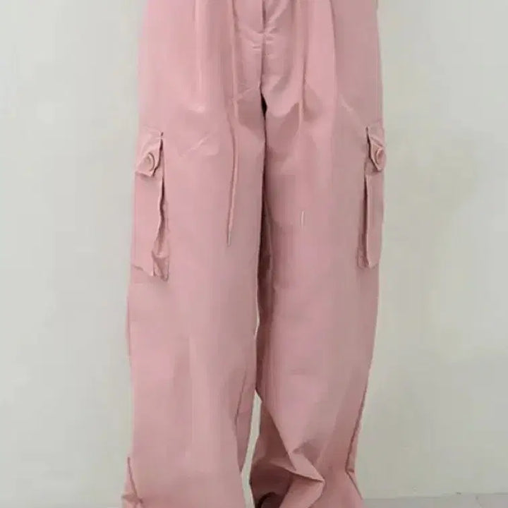[BUNJANG] Pink Cargo String Two-Way Pants / 핑크 바스락 카고 스트링 투웨이 팬츠