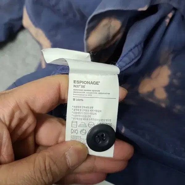 [BUNJANG] Espionage Navy Dirty Printing Vintage Jacket XL / 에스피오나지 네이비 더티 프린팅 빈티지 자켓 XL