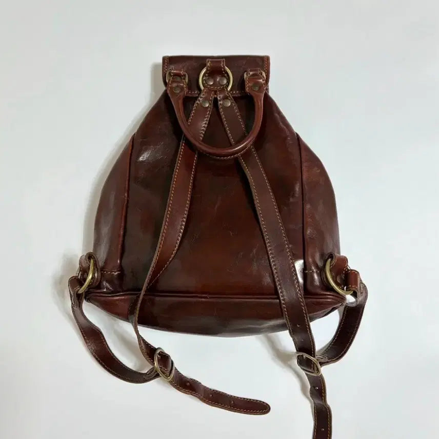 [BUNJANG] Alessia Leather Rucksack Backpack Unisex / ALESSIA 가죽 럭색  Italy 생산  (백팩, 배낭) 남녀공용