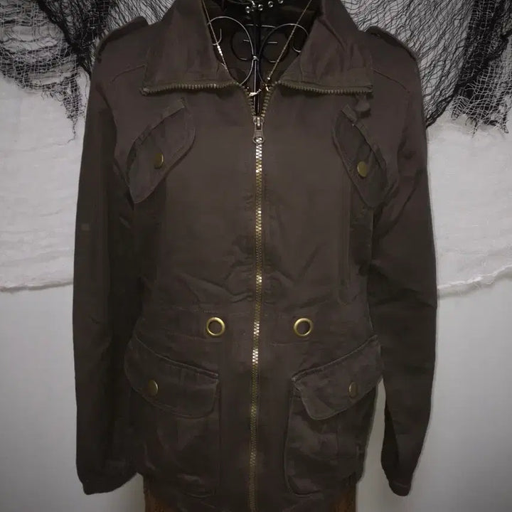 [SOLD OUT] grunge y2k gold button brown jacket