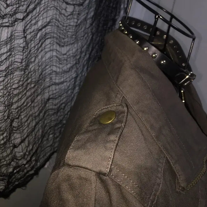 [SOLD OUT] grunge y2k gold button brown jacket