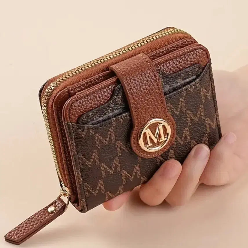 [SOLD OUT] M 패턴 브라운 반지갑(새상품)