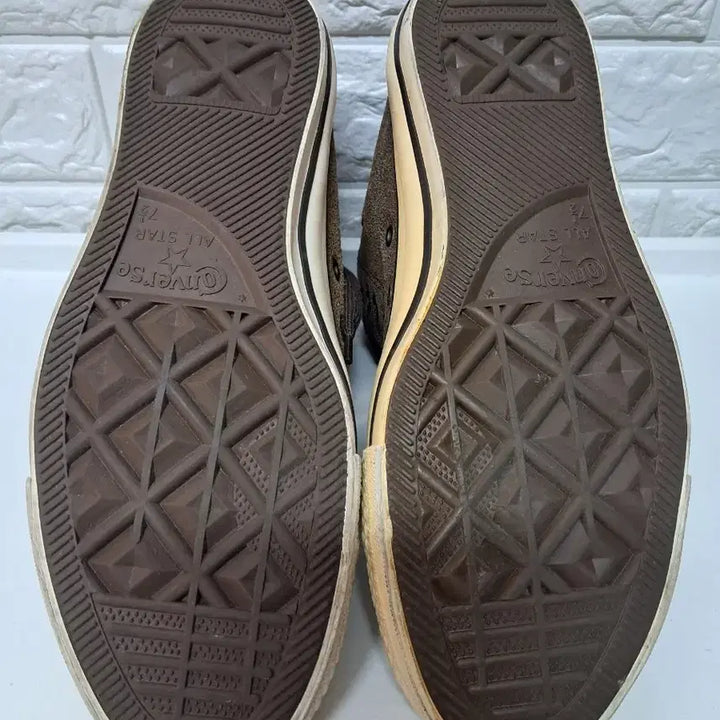 [BUNJANG] Converse All Star Brown Leather High-Top Sneakers / 컨버스 올스타 브라운 하이탑 260