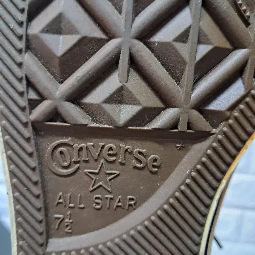 [BUNJANG] Converse All Star Brown Leather High-Top Sneakers / 컨버스 올스타 브라운 하이탑 260