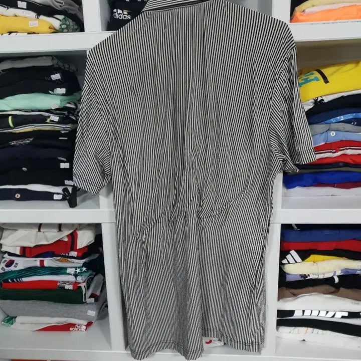 [BUNJANG] Beanpole Striped Short-Sleeve Polo Shirt / 빈폴 스트라이프 반팔 카라티