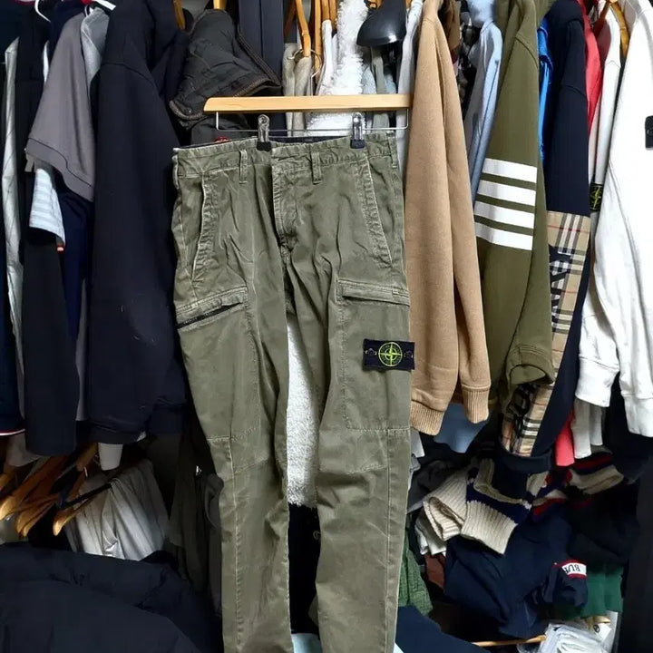 [BUNJANG] Stone Island Cargo Pants Olive W29 / 스톤아일랜드 카고 바지 올리브 w29