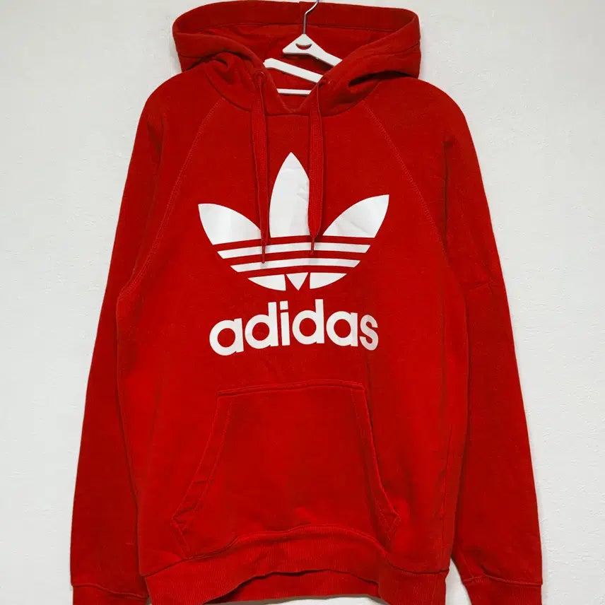 [BUNJANG] Adidas Big Logo Red Hoodie 95 / 아디다스 빅로고 레드 후드티 95
