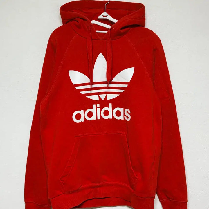 [BUNJANG] Adidas Big Logo Red Hoodie 95 / 아디다스 빅로고 레드 후드티 95