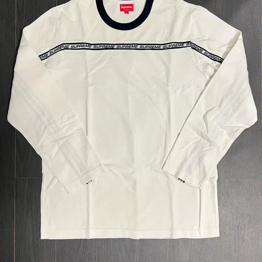 [BUNJANG] Supreme 17FW Tape Stripe Longsleeve Shirt / [L] 슈프림 17FW 테이프 스트라이프 롱슬리브