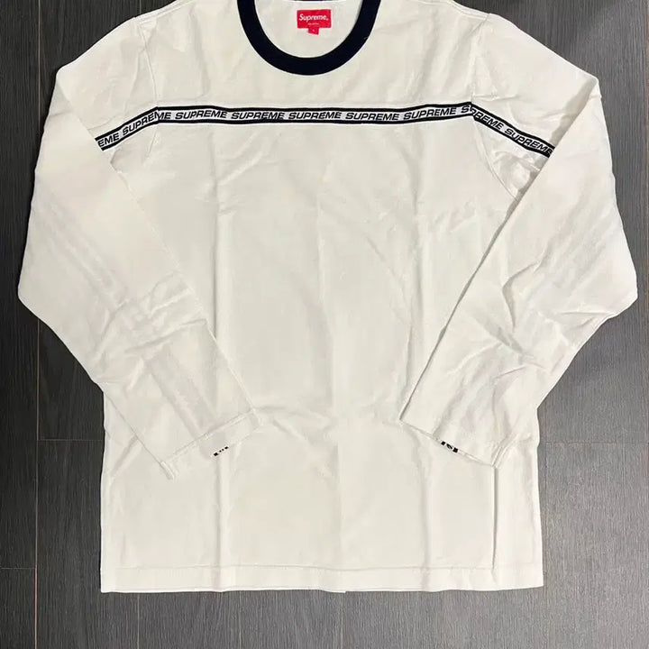 [BUNJANG] Supreme 17FW Tape Stripe Longsleeve Shirt / [L] 슈프림 17FW 테이프 스트라이프 롱슬리브