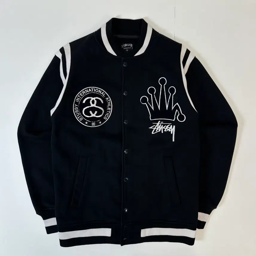 [BUNJANG] Stussy Crown Cotton Varsity Jacket / 스투시 크라운  코튼 바시티자켓