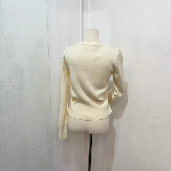 [BUNJANG] Ivory Blackline Long Sleeve Cardigan for Guest Look / 아이보리 블랙라인 긴팔가디건 하객룩 4245