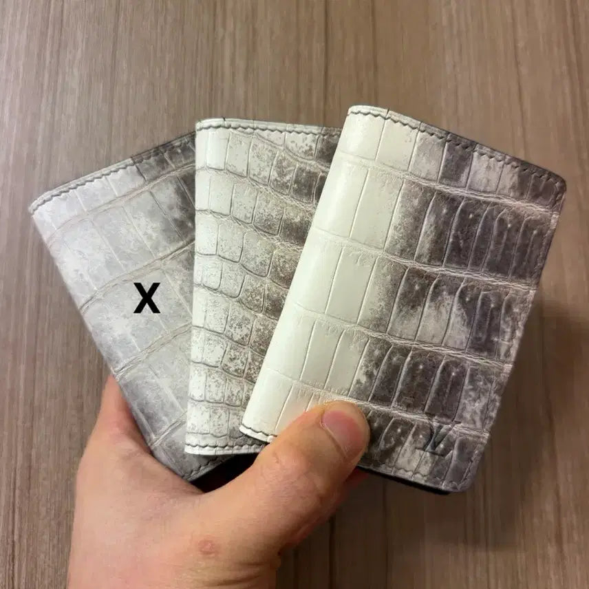 [BUNJANG] Himalayan Crocodile Leather Card Wallet / 프랑스 히말라야 악어 가죽으로 만든 카드 지갑