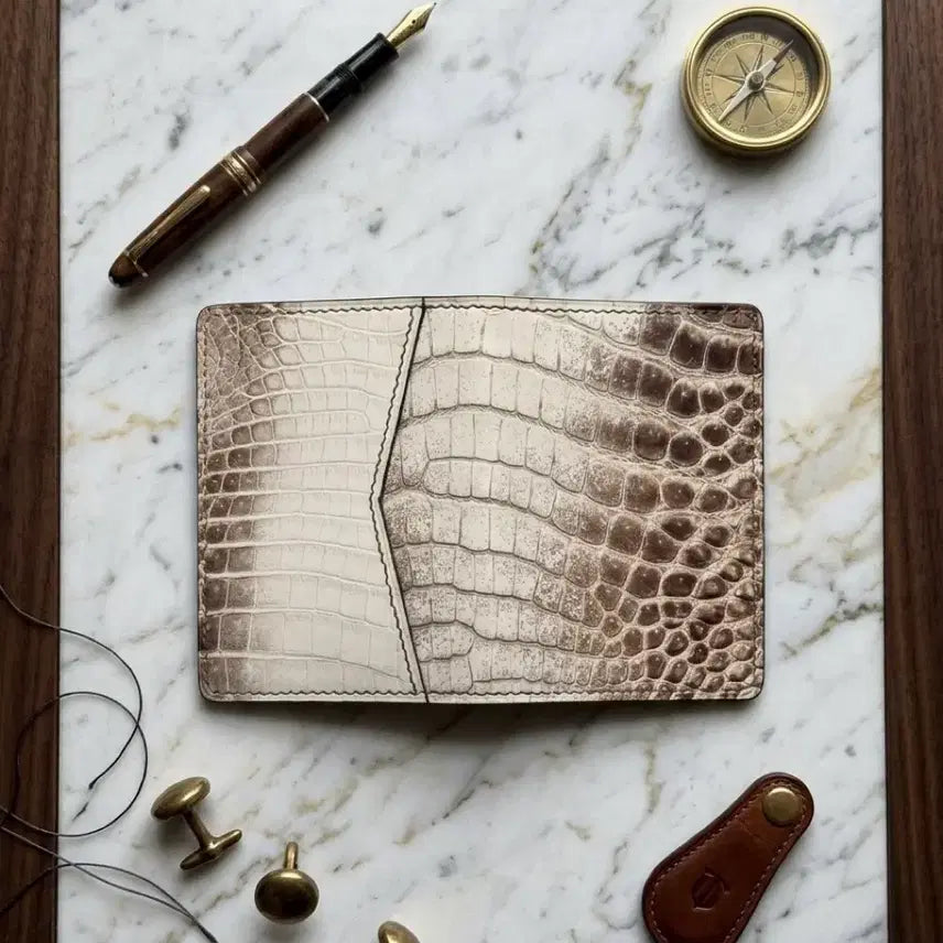[BUNJANG] Himalayan Crocodile Leather Card Wallet / 프랑스 히말라야 악어 가죽으로 만든 카드 지갑
