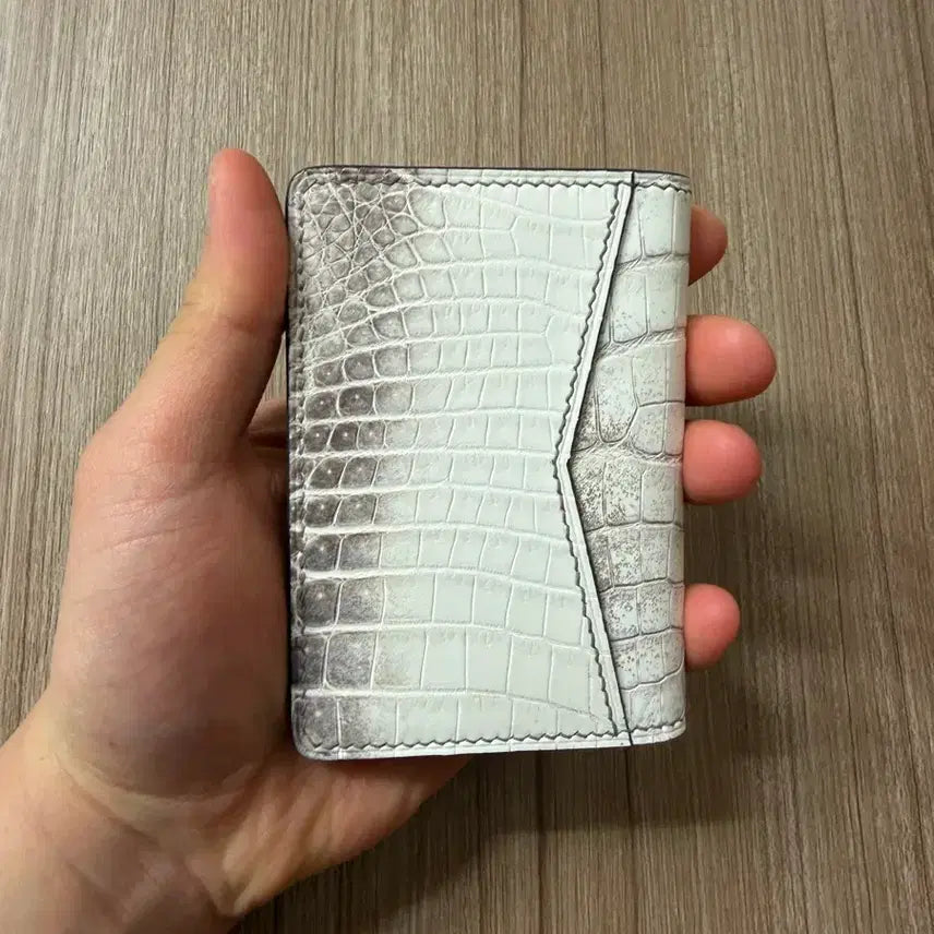 [BUNJANG] Himalayan Crocodile Leather Card Wallet / 프랑스 히말라야 악어 가죽으로 만든 카드 지갑