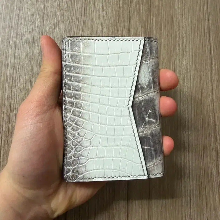[BUNJANG] Himalayan Crocodile Leather Card Wallet / 프랑스 히말라야 악어 가죽으로 만든 카드 지갑