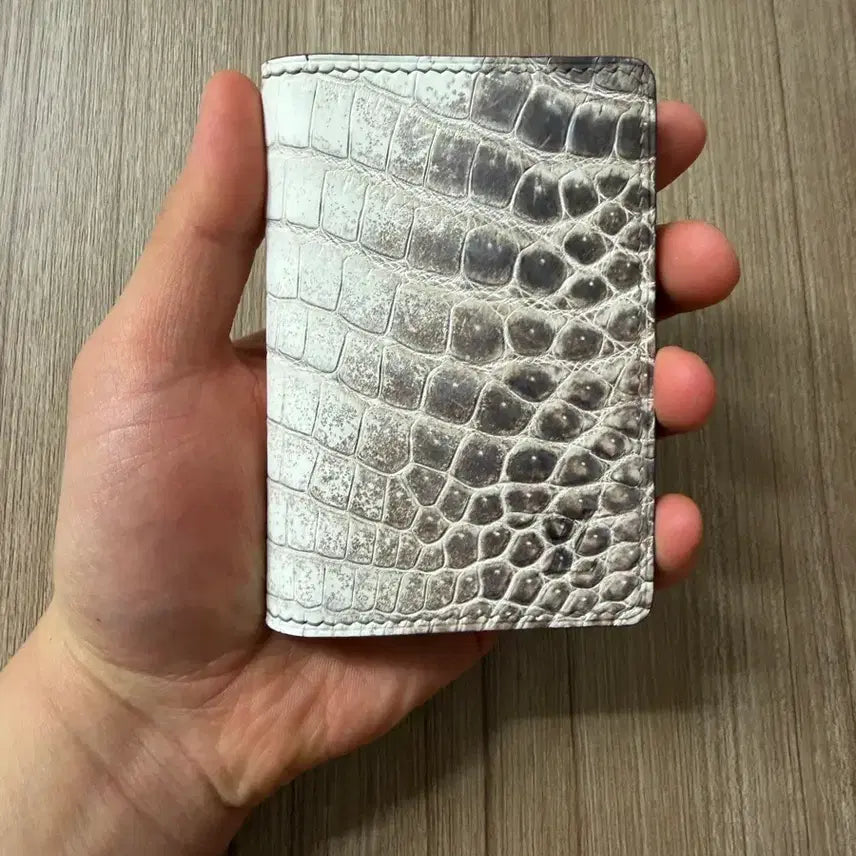 [BUNJANG] Himalayan Crocodile Leather Card Wallet / 프랑스 히말라야 악어 가죽으로 만든 카드 지갑