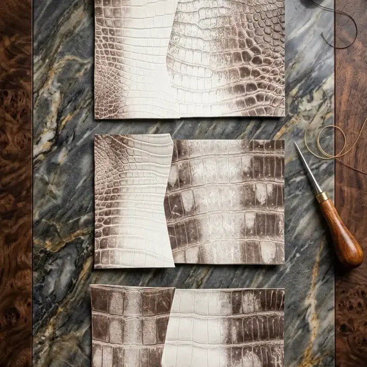 [BUNJANG] Himalayan Crocodile Leather Card Wallet / 프랑스 히말라야 악어 가죽으로 만든 카드 지갑