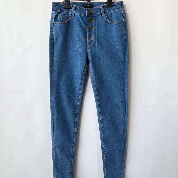 [BUNJANG] Skinny Denim Jeans / 44-55)버튼 스키니 데님팬츠 /새제품