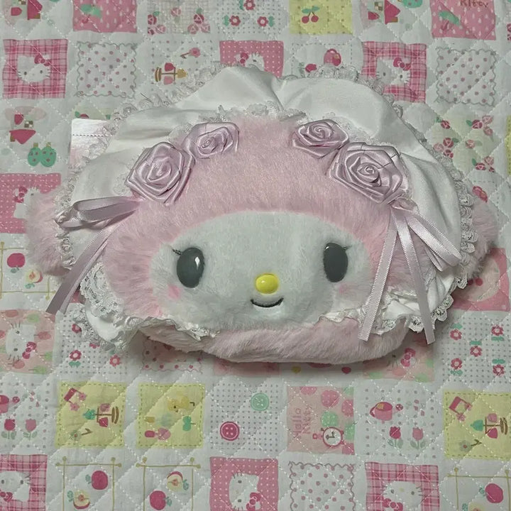 [BUNJANG] Sanrio My Melody Wedding White Frill Pouch / 산리오 웨딩 화이트프릴 마이멜로디 파우치