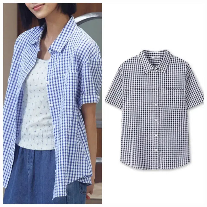 [BUNJANG] Topten Seersucker Oversized Shirt Bundle Set / .(2회착용)2종일괄 XL 탑텐시어서커오버핏 셔츠.블라우스