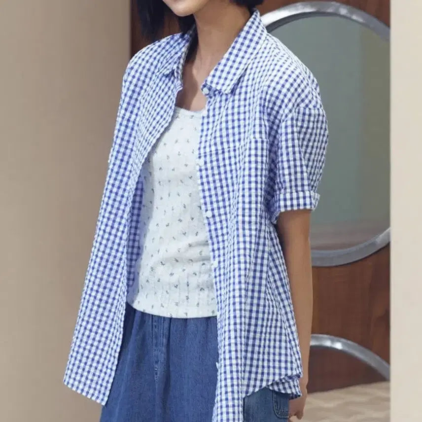 [BUNJANG] Topten Seersucker Oversized Shirt Bundle Set / .(2회착용)2종일괄 XL 탑텐시어서커오버핏 셔츠.블라우스