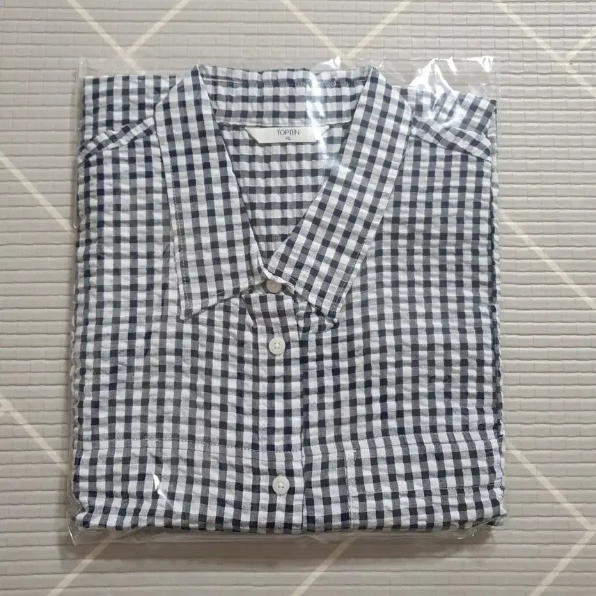 [BUNJANG] Topten Seersucker Oversized Shirt Bundle Set / .(2회착용)2종일괄 XL 탑텐시어서커오버핏 셔츠.블라우스