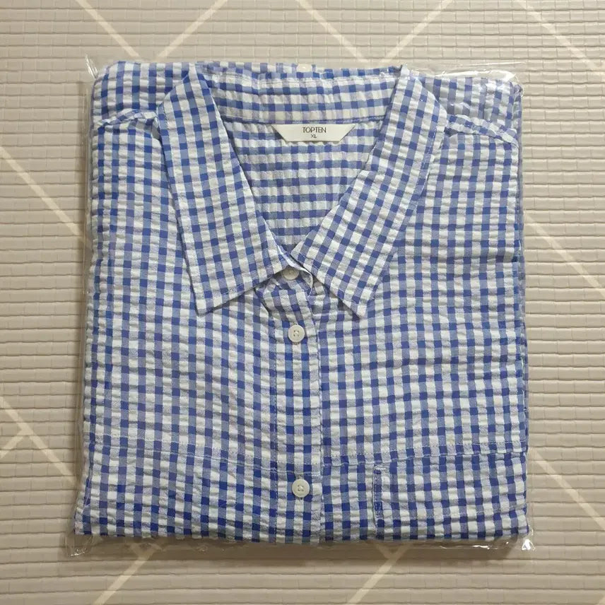 [BUNJANG] Topten Seersucker Oversized Shirt Bundle Set / .(2회착용)2종일괄 XL 탑텐시어서커오버핏 셔츠.블라우스