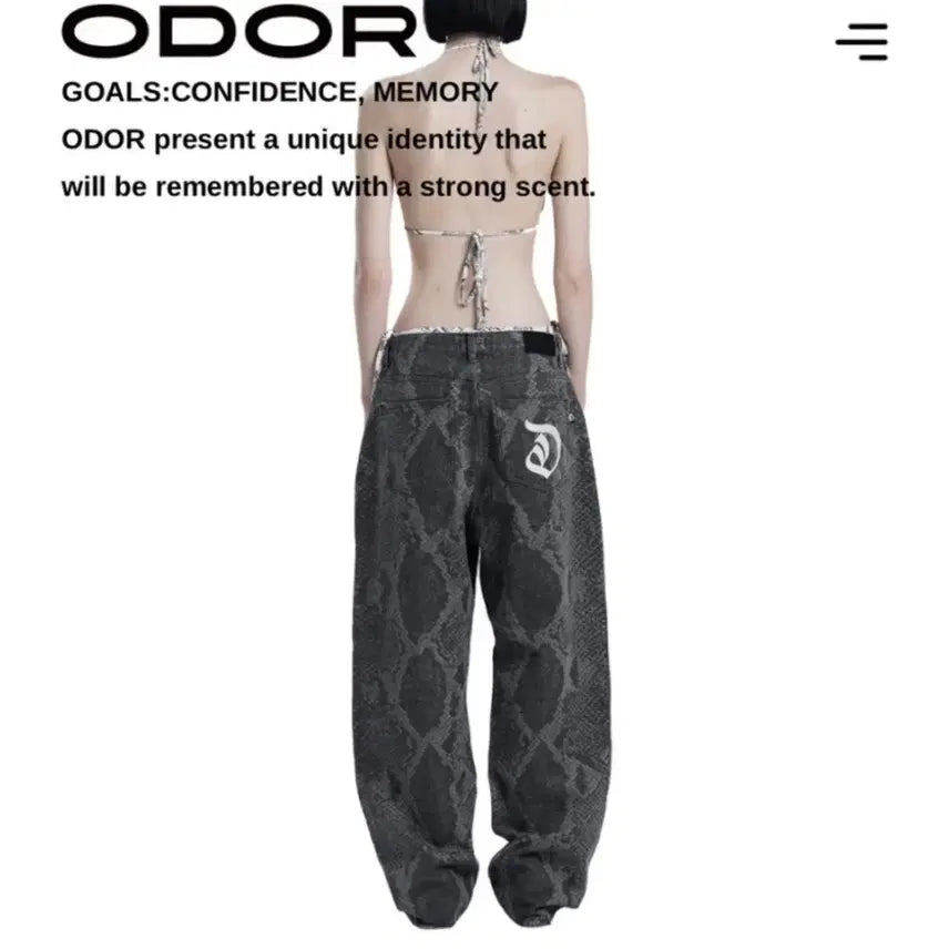 [BUNJANG] ODEUR Kay Python Pants (New) / 오도어 Kay python 파이톤 팬츠 1 새상품