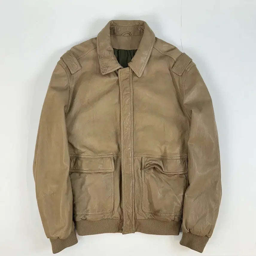 [BUNJANG] Ermenegildo Zegna A-2 Leather Jacket Size 50 / 에르메네질도 제냐 A-2 가죽 자켓 50