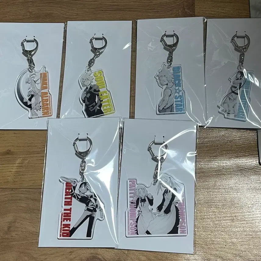 [BUNJANG] Soul Eater Acrylic Keyring Bundle Set / 소울이터 쿠지 C상 아크릴키링 6종 일괄판매