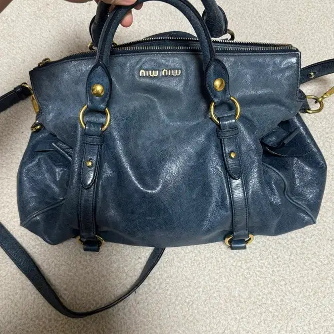 [BUNJANG] Miu Miu Satchel Bag Navy / 미우미우 사첼백 네이비
