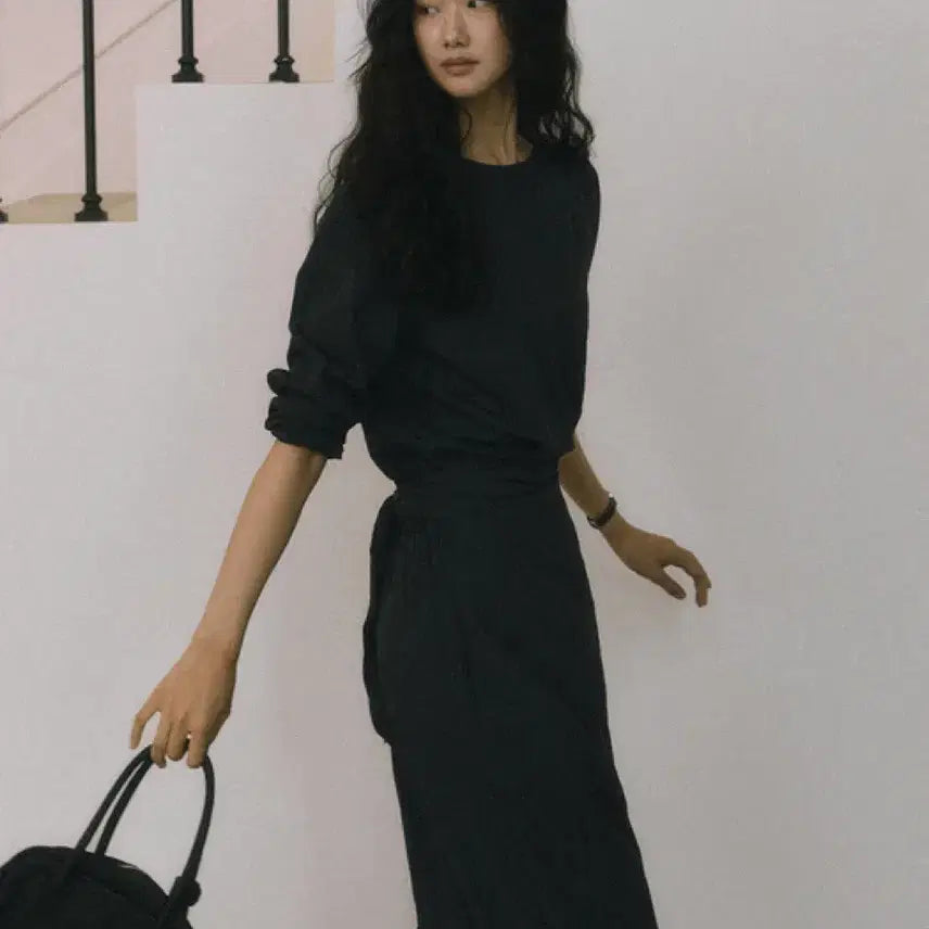 [BUNJANG] Sage Mnt DERPI TWIST STRAP DRESS Deep Navy / 세이지먼트 DERPI TWIST STRAP DRESS 스트랩 원피스 하객