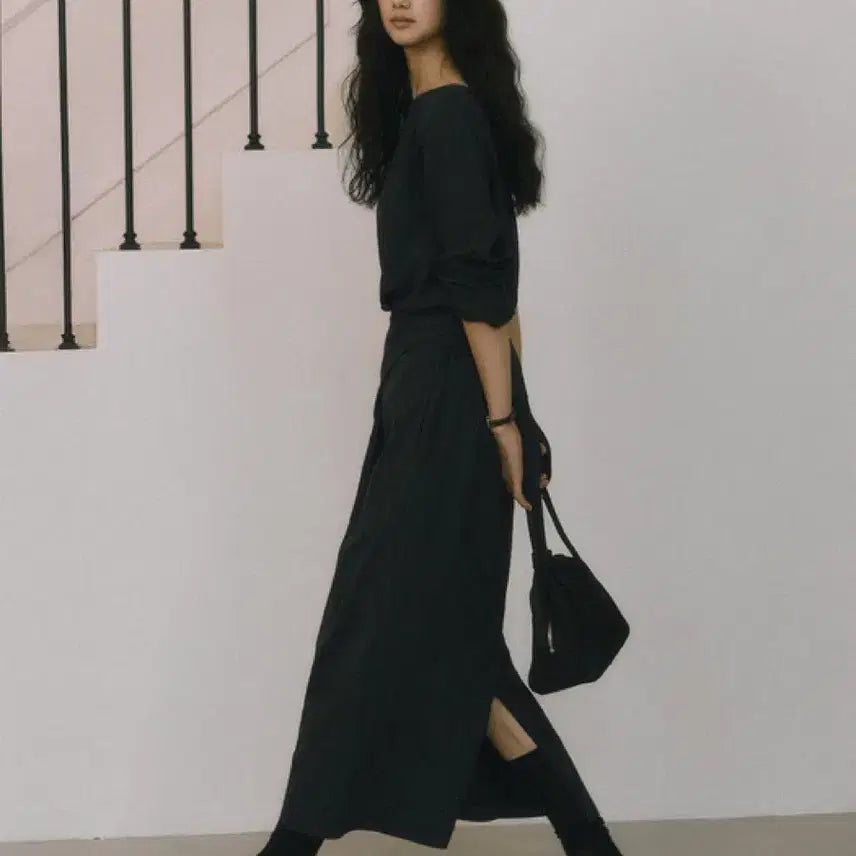[BUNJANG] Sage Mnt DERPI TWIST STRAP DRESS Deep Navy / 세이지먼트 DERPI TWIST STRAP DRESS 스트랩 원피스 하객