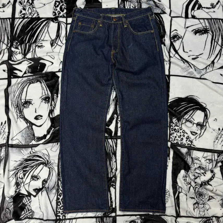 [BUNJANG] EVISU Pink Signature Embroidered Logo Pants / EVISU 에비수 핑크 시그니처 자수 로고 팬츠