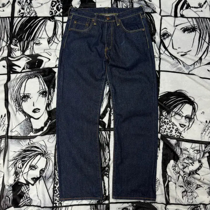 [BUNJANG] EVISU Pink Signature Embroidered Logo Pants / EVISU 에비수 핑크 시그니처 자수 로고 팬츠