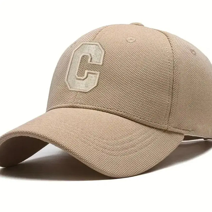 [BUNJANG] Unbranded Beige C-Embroidered Ball Cap / C자수 베이지 볼캡 모자(새상품)
