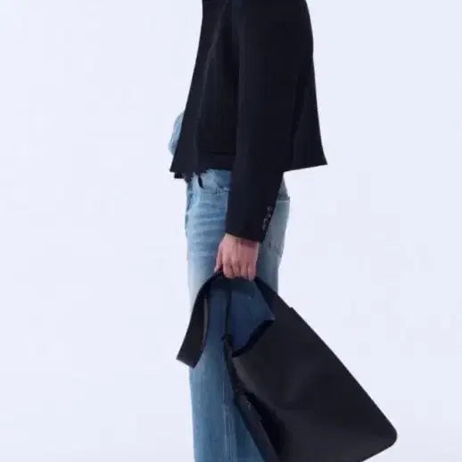 [BUNJANG] RECTO Black Leather Shoulder Bag / [새상품] 렉토 블랙 가죽 숄더백 남여공용