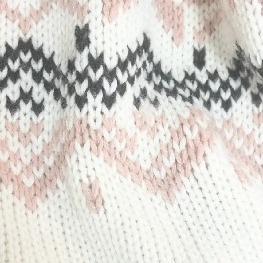 [BUNJANG] 일본빈티지 폼폼이 노르딕 딸기초코 니트 후디 / 일본빈티지 폼폼이 노르딕 딸기초코 니트 후디