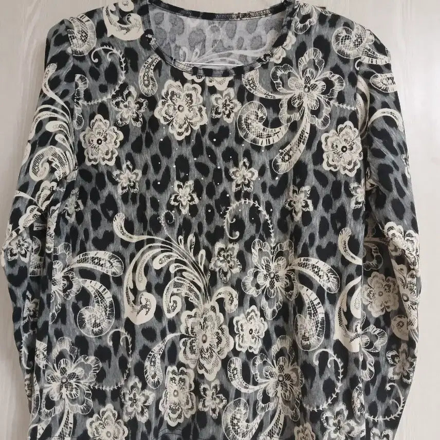 [BUNJANG] Free Size Printed Long Sleeve T-shirts Bundle Set / 프린트 패턴 긴팔 티셔츠(Free)5장 일괄
