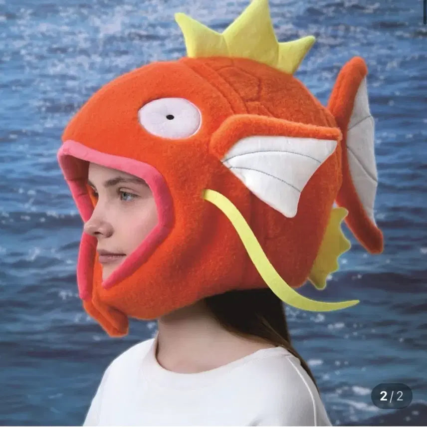 [BUNJANG] Pokemon Gyarados (Magikarp) Plush Hat - Official Pokemon Store / 미개봉) 포켓몬스터 정품 잉어킹 인형 모자 포켓몬 스토어 공식