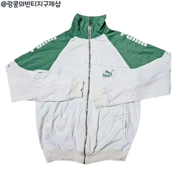 [BUNJANG] Puma Old School Vintage Big Logo Jersey Jacket / 푸마 올드스쿨 빈티지 빅로고 져지 자켓