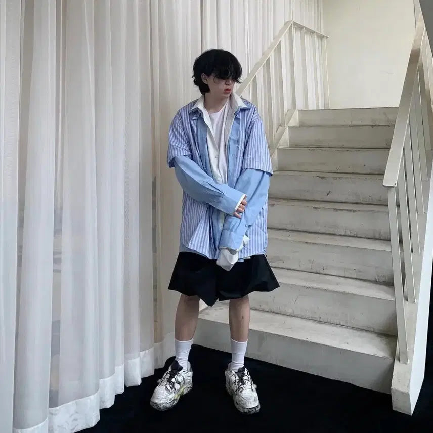 [BUNJANG] Head Mainer 19SS Layered Shirt / 헤드메이너 - 19ss 레이어드 셔츠