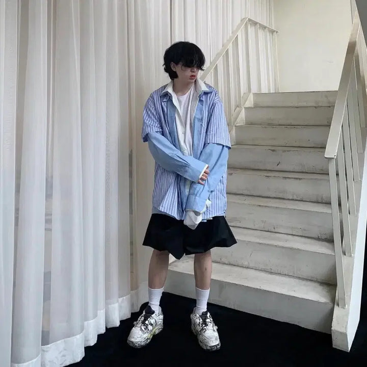 [BUNJANG] Head Mainer 19SS Layered Shirt / 헤드메이너 - 19ss 레이어드 셔츠