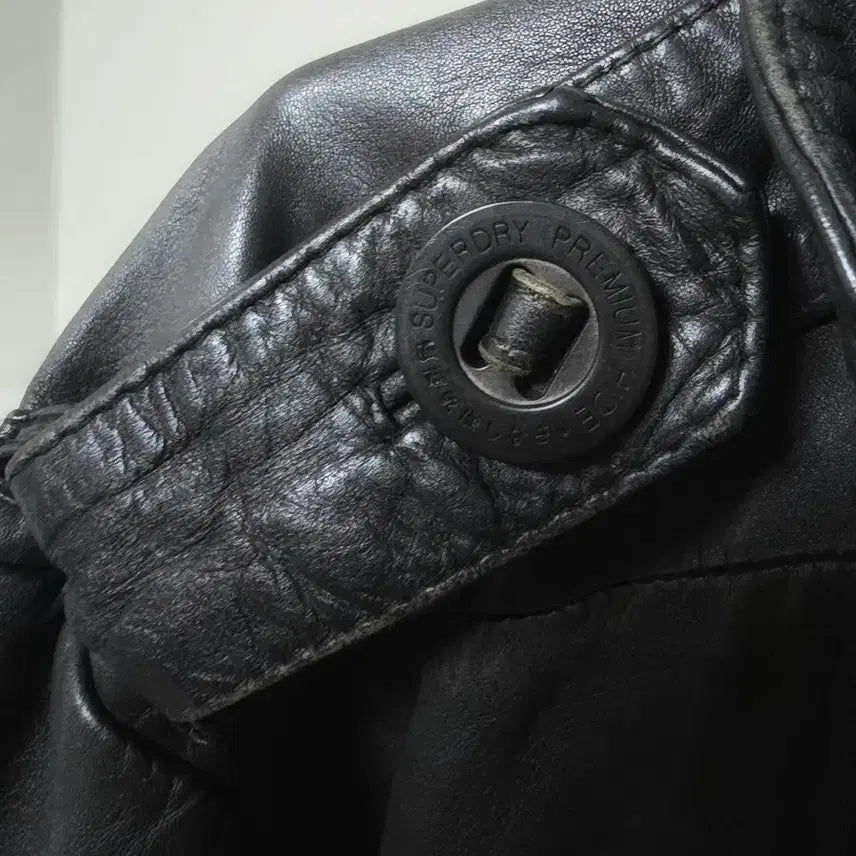 [BUNJANG] Superdry Leather Jacket / 슈퍼드라이 양가죽 자켓 M (실측 L급 / 가단 54)