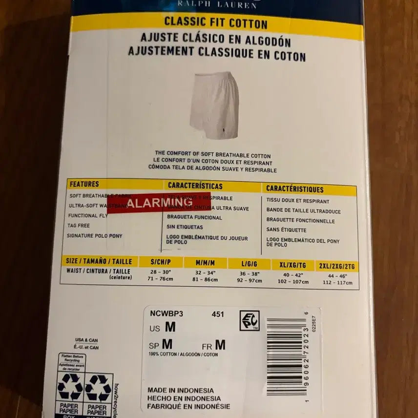 [BUNJANG] Polo Ralph Lauren Woven Boxer Briefs 3-Pack / 새상품] 폴로 랄프로렌 남성 우븐 복서 3팩 (M/32-34")