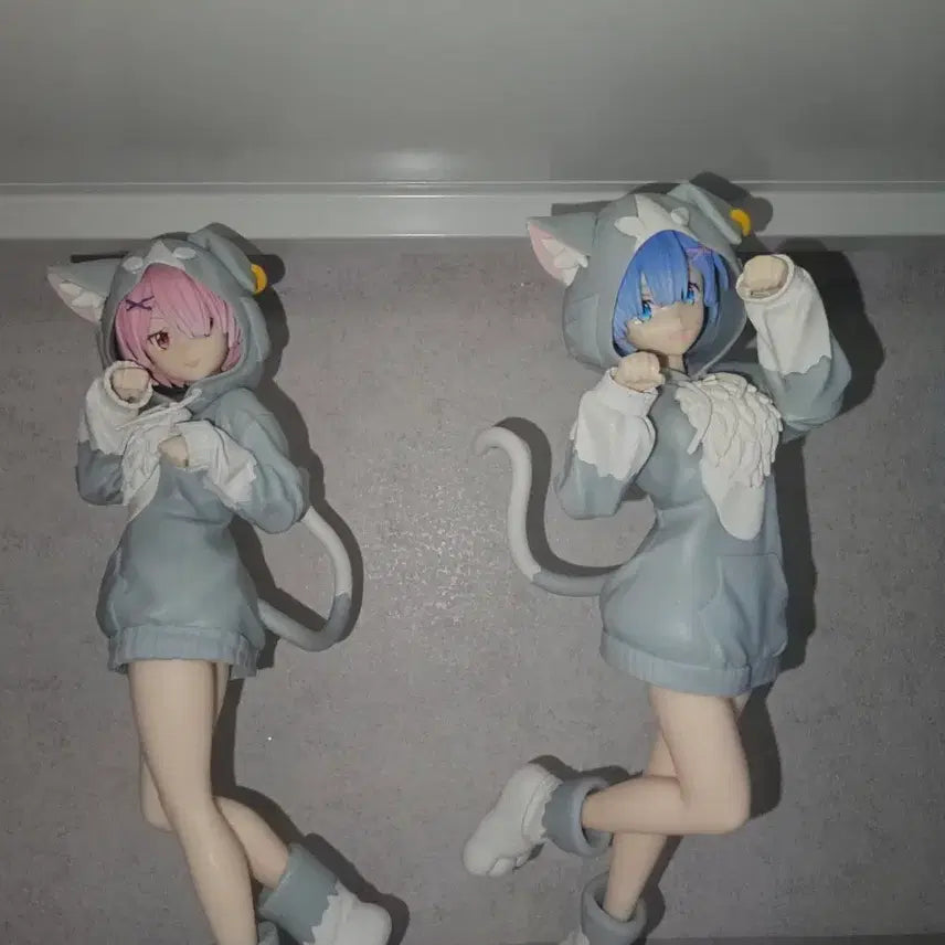 [BUNJANG] MofuMofu Re:Zero Rem &amp; Ram Figure / 모후모후 리제로 렘람 피규어